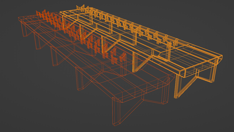 Side by Side Example of High to Low Poly Modeling